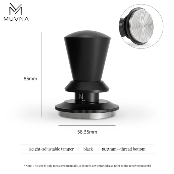 MUVNA Infinitely Adjustable Knob — темпер з регулюванням глибини під будь-який портафільтр